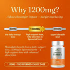 Sundhed Natural Vitamina C Liposomal Pura - 1200 mg por dosis, 120 Cápsulas (2 Meses)