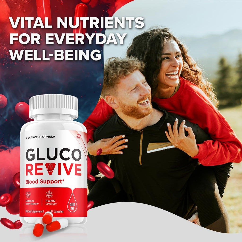 GlucoRevive Cápsulas, Suplemento Natural Avanzado (60 Cápsulas)