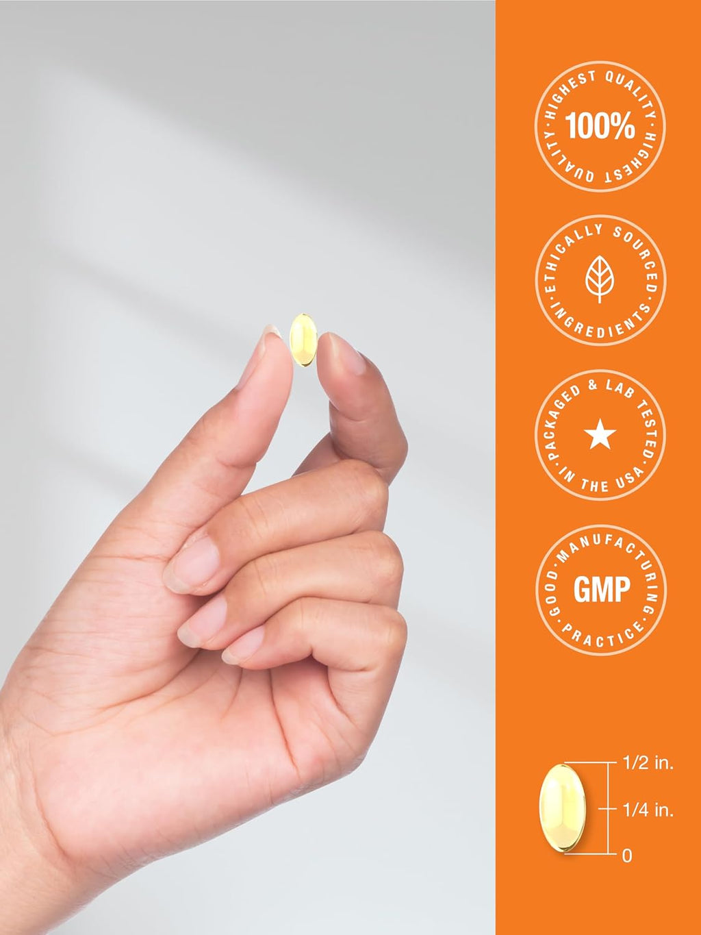 Horbäach Vitamina A 10000 UI Cápsulas Blandas | 300 Unidades | Complemento Alimenticio Sin Gluten, No-GMO