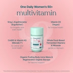 True Grace Multivitamínico Diario Mujeres 50+ - 60 Comprimidos - Vegano, Sin Gluten Ni Soja
