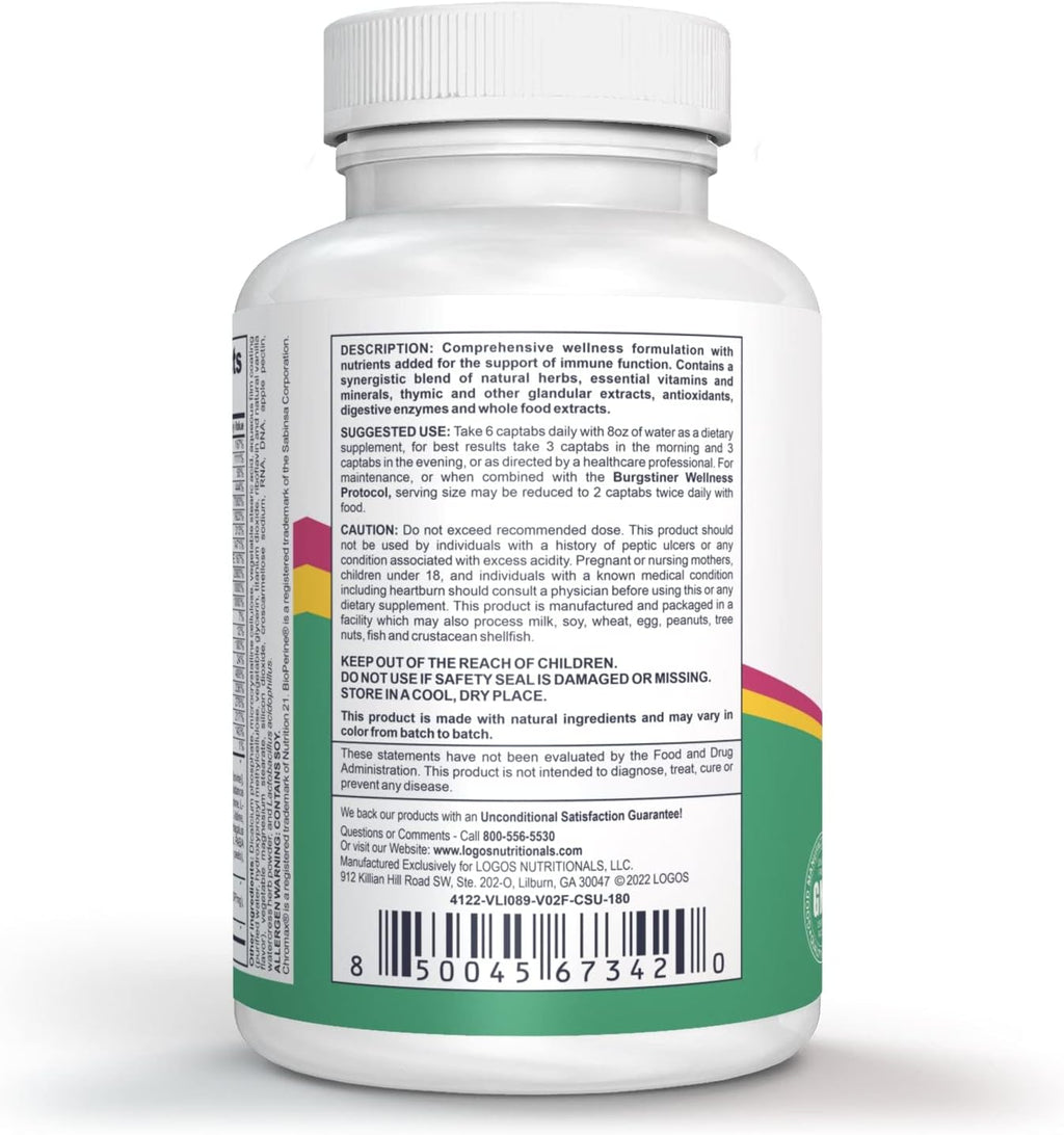 Complete Thymic Formula™ - Multivitamínico y Multimineral con Extracto de Timo (180 comprimidos)