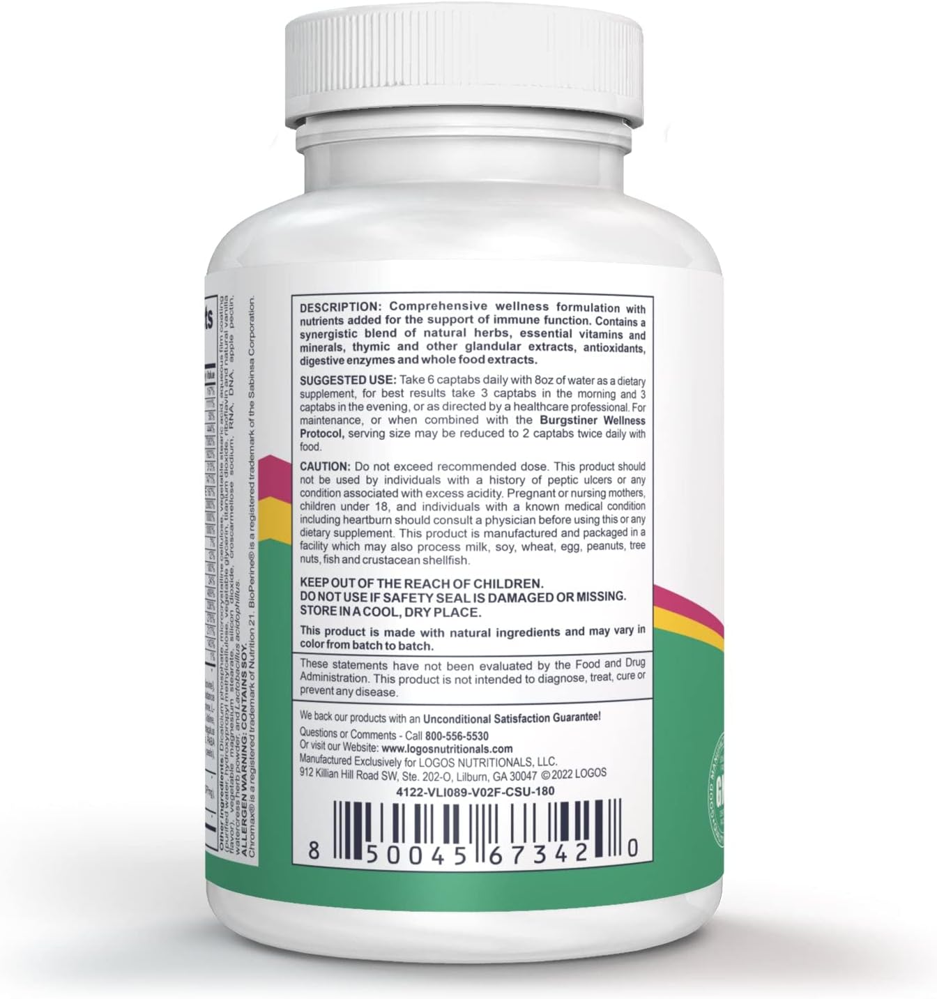 Complete Thymic Formula™ - Multivitamínico y Multimineral con Extracto de Timo (180 comprimidos)