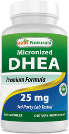 DHEA 25 mg Micronizada, 180 Cápsulas - Best Naturals