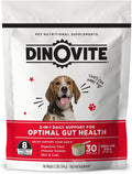 Dinovite Probióticos para Perros - Complemento en Polvo para Perros Medianos (18-45 lb) - Salud Digestiva y Piel con Omega-3, 30 Dosis