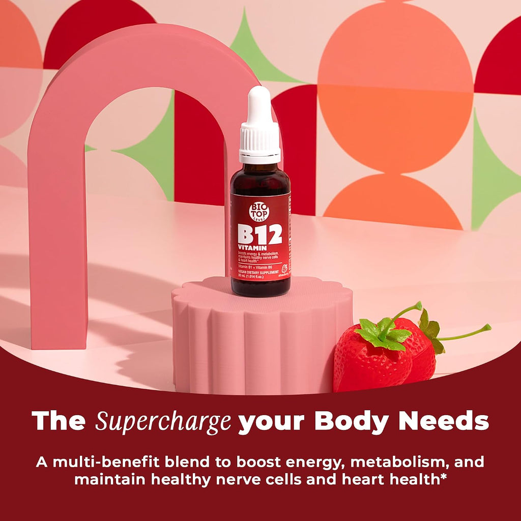 Vitamina B12 Sublingual Gotas (5000 mcg) con B1 y B6 - Fórmula de Rápida Absorción