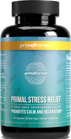 Primal Harvest Stress Relief – Suplemento Diario para el Estrés, 30 Cápsulas