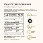 Solgar Ester-C Plus 500 mg Vitamin C (Ascorbate Complex), 100 Vegetable Capsules - Gentle and Non-Acidic