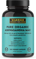 Pure Organic Ashwagandha Capsules with Bioperine - 2400 mg - 120 Cápsulas