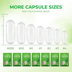 Size 4 Empty Capsules - 100 Count Clear Empty Vegan Capsules - Small Veggie Pill Caps - Filling Kit with 2 Spoons for Vegetarian - DIY Your Own Supplements