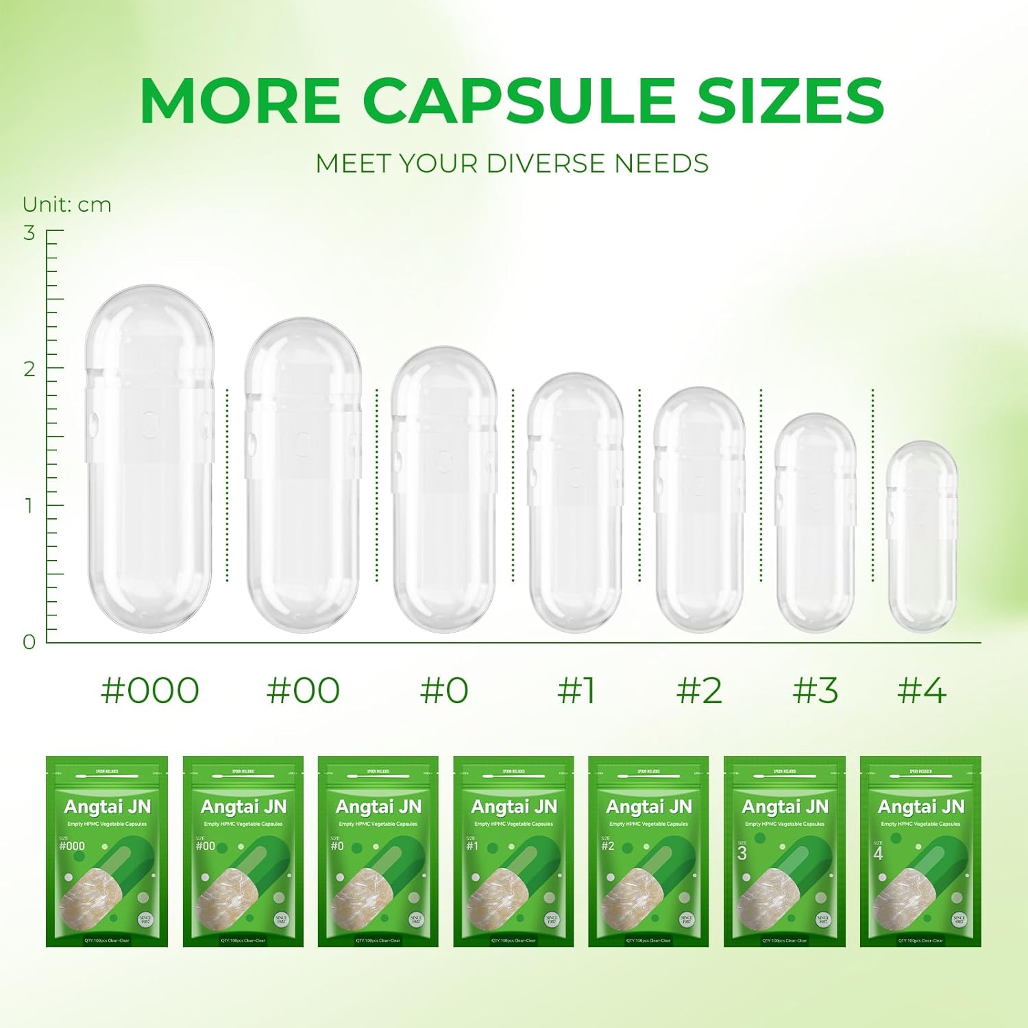 Size 4 Empty Capsules - 100 Count Clear Empty Vegan Capsules - Small Veggie Pill Caps - Filling Kit with 2 Spoons for Vegetarian - DIY Your Own Supplements