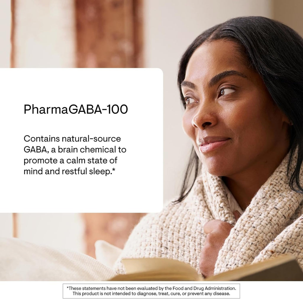 THORNE PharmaGABA-100 – 100 mg de GABA natural – 60 cápsulas