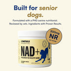 LongTails NAD+ para perros mayores - Alternativa NMN, 200mg NR en polvo