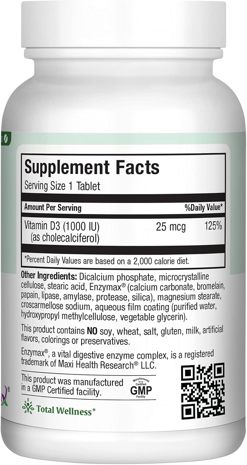 Maxi Health Vitamina D3 1000 UI – 90 Cápsulas Blandas