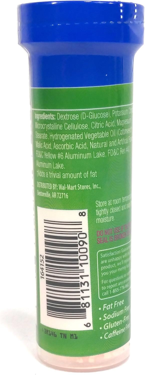 ReliOn Glucosa Tropical Fruit Tabletas, Tubo para Llevar, 10 Tabletas