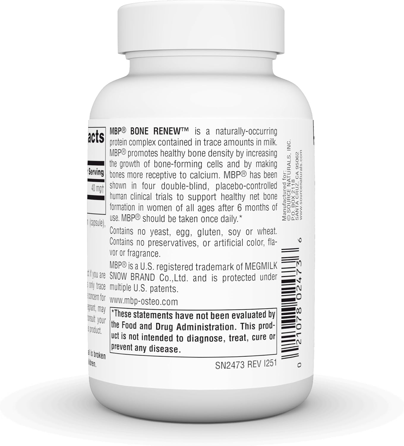 Source Naturals MBP Bone Renew | Soporte para la Densidad Ósea | 120 Cápsulas