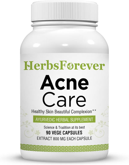 Acne Care ACNIL | Suplemento Natural Ayurvédico para Piel Limpia y Equilibrada | Control de Acné y Exceso de Sebo | 90 – Image 1