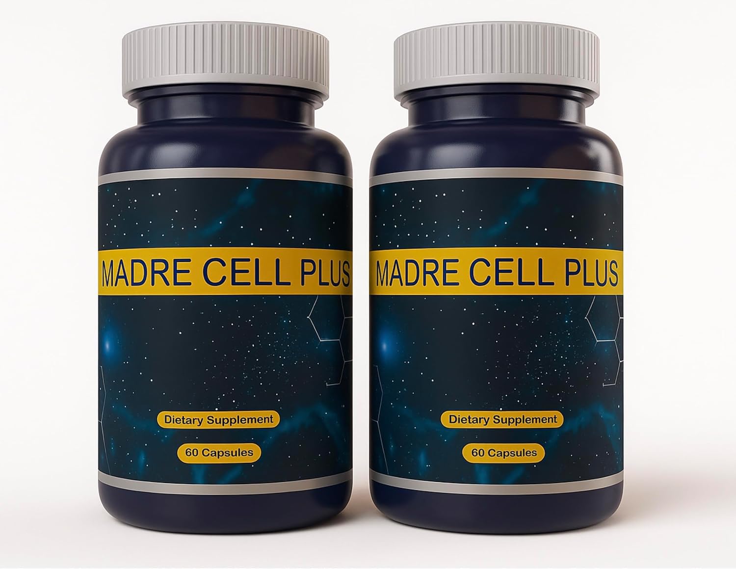 Madre Cell Plus - Células Madre de AFA Pura, Alga Verde Azul Sin Gluten - 60 Cápsulas (Pack de 2 Frascos)