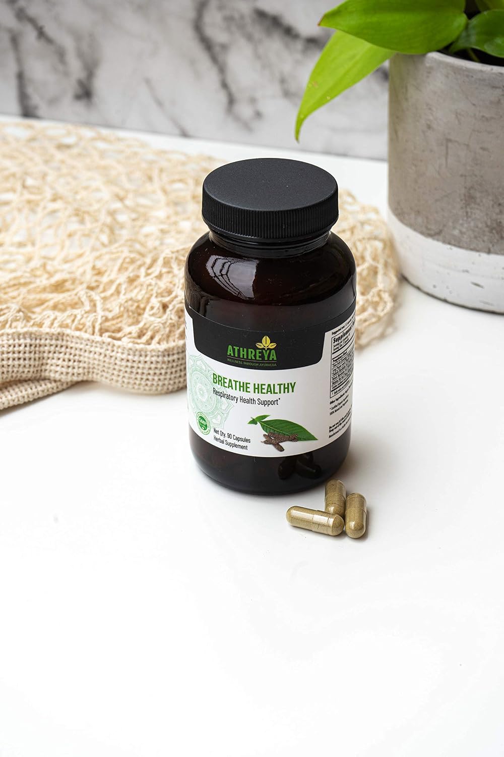 Athreya Herbs Breathe Healthy Cápsulas, 120 cápsulas