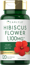 Carlyle Extracto de Flor de Hibisco | 120 Cápsulas | No Transgénico, Sin Gluten