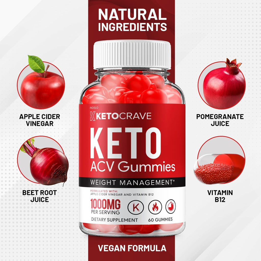 Crave Keto ACV Gummies - 300 Gummies (5 Pack)