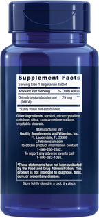Life Extension DHEA 25 mg – 100 Tabletas Sublinguales para el Equilibrio Hormonal
