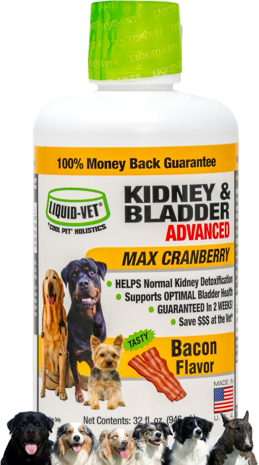 LIQUID-VET Suplemento Líquido para Perros con Arándano y D-Manosa - Apoyo Renal y de Vejiga
