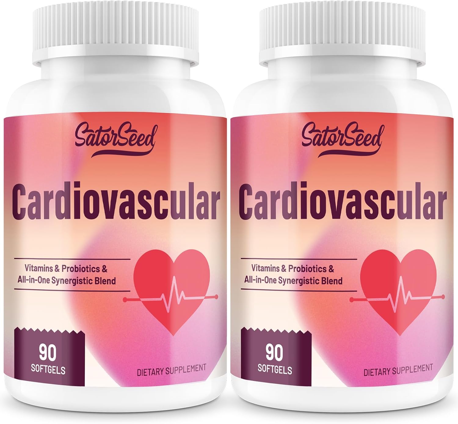 Suplemento Cardiovascular 3000mg – Vitaminas, Probióticos, Omega-3 y CoQ10 – Mezcla Sinérgica para Adultos – 90 Cápsulas Blandas
