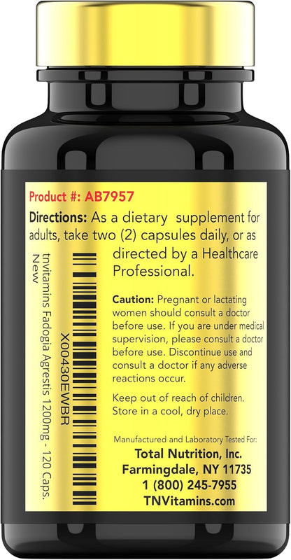 Fadogia Agrestis 1200 mg - 120 Cápsulas | Extracto Ultra Potente para Hombres – Image 7