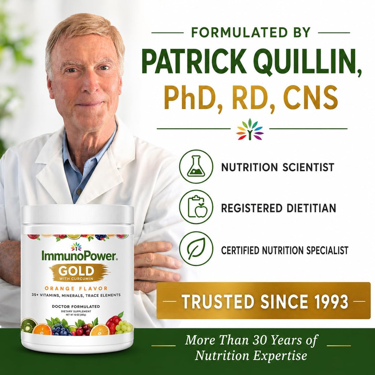 ImmunoPower Gold - Cúrcuma de Alta Absorción con BioPerine y 35+ Nutrientes - Sabor Naranja – Image 3