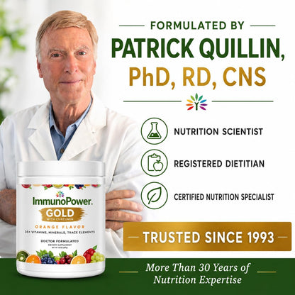 ImmunoPower Gold - Cúrcuma de Alta Absorción con BioPerine y 35+ Nutrientes - Sabor Naranja – Image 3