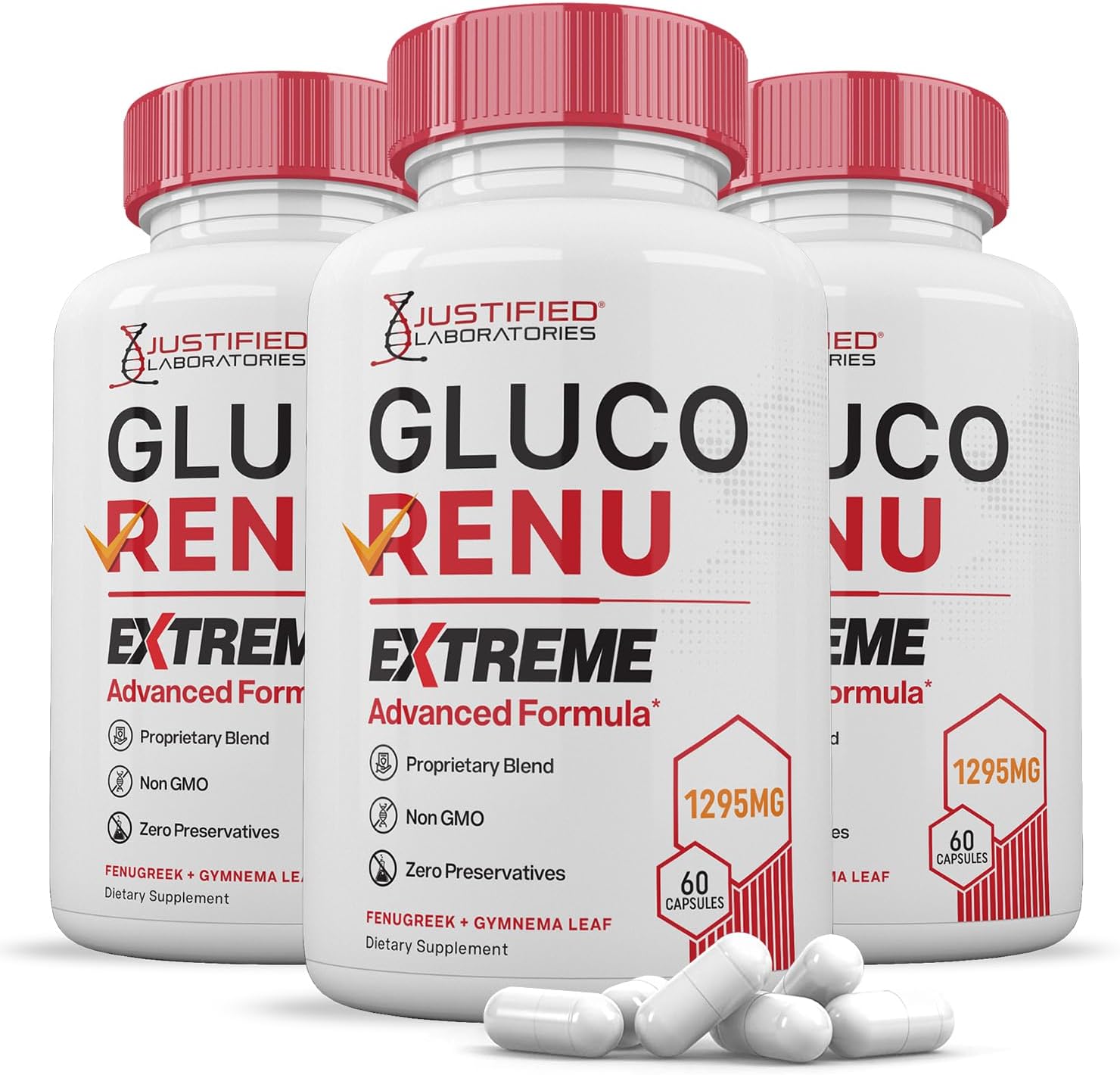 Gluco Renu Extreme 1295mg – 300 Cápsulas (Pack de 5)