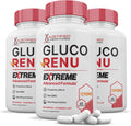 Gluco Renu Extreme 1295mg - Pack de 3 (180 Cápsulas) - Fórmula Avanzada con Cúrcuma, Berberina y Vitaminas