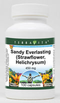 Sandy Everlasting (Strawflower, Helichrysum) - 450 mg (100 Cápsulas)