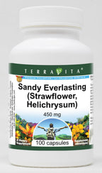 Sandy Everlasting (Strawflower, Helichrysum) - 450 mg (100 Cápsulas)