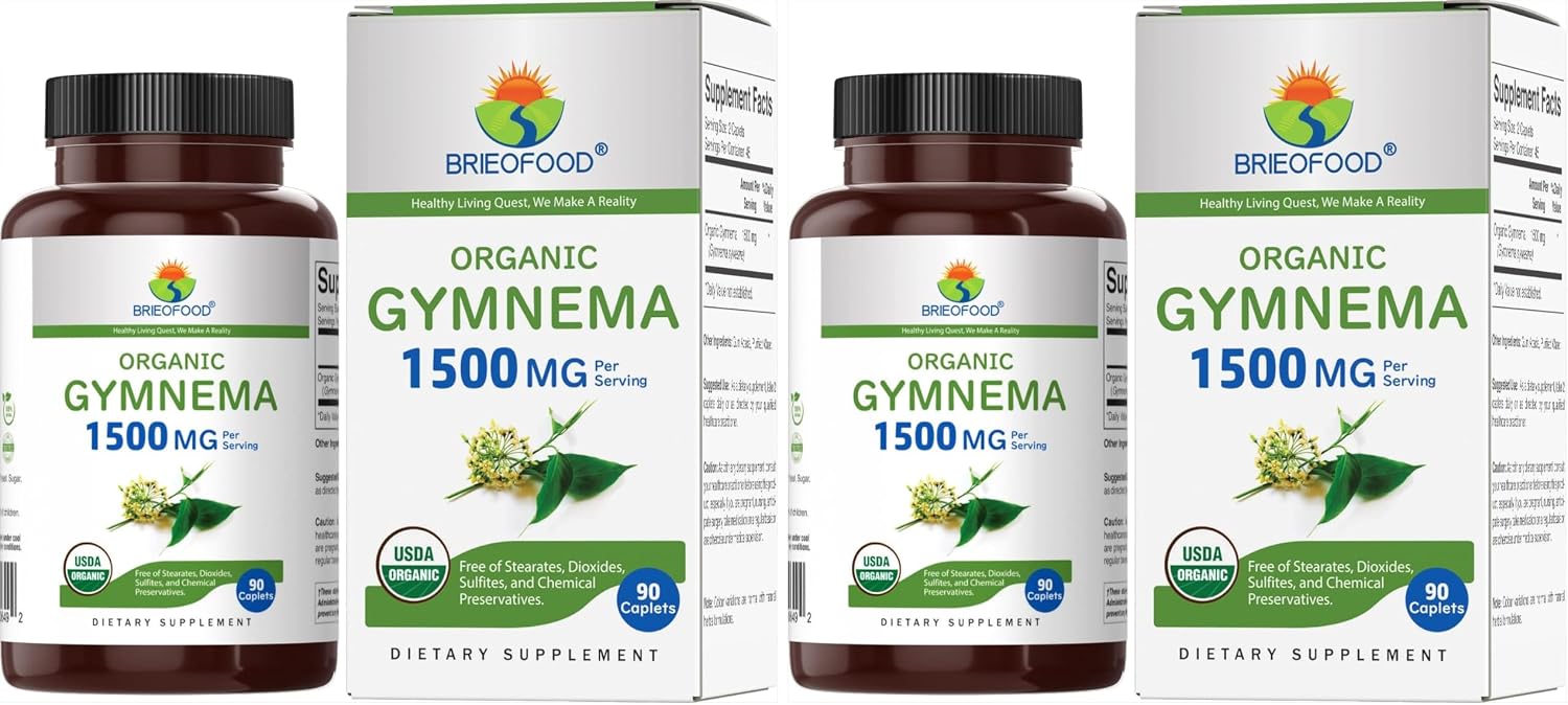 Brieofood Gymnema Orgánico 1500mg – 90 Comprimidos Vegetarianos