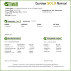 California Gold Nutrition L-Glutathione (Reduced), 500 mg, 30 Cápsulas Veganas