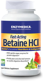 Enzymedica Betaine HCl, 120 Cápsulas - Complemento de Ácido Clorhídrico y Enzimas Digestivas