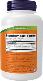 NOW Foods DOPA Mucuna, Extracto Estandarizado de Mucuna con L-Dopa (15% natural), 180 Cápsulas Vegetales
