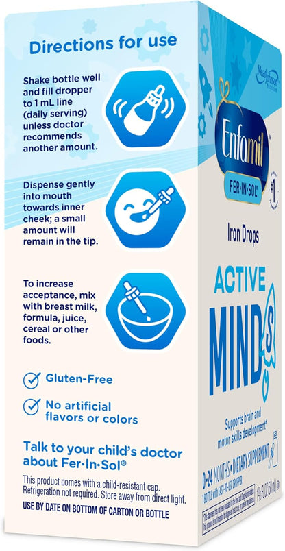 Enfamil Fer-In-Sol Gotas de Hierro para – Formación de glóbulos rojos y hemoglobina: Ayuda a mantener niveles – Image 8