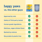 Happy Paws Scoot Stop – Snacks blandos para perros con aceite de coco, calabaza y algas marinas, 200 uds.