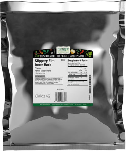 Frontier Co-op Corteza Interior de Olmo Resbaladizo Silvestre Molida - 454 g (1 lb) – Image 1