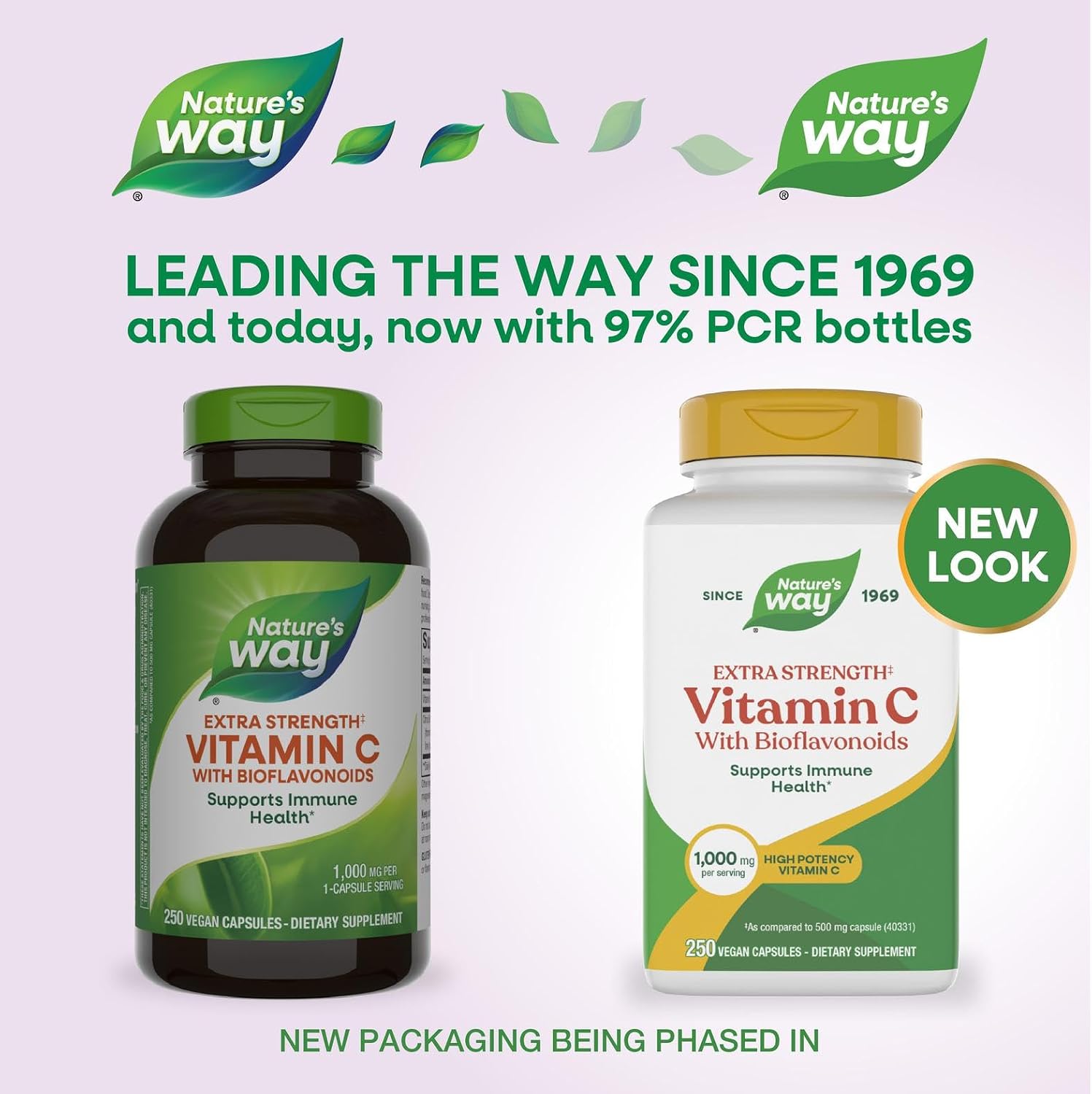 Nature's Way Vitamina C Extra Fuerte con Bioflavonoides, 1000 mg, 250 Cápsulas Veganas
