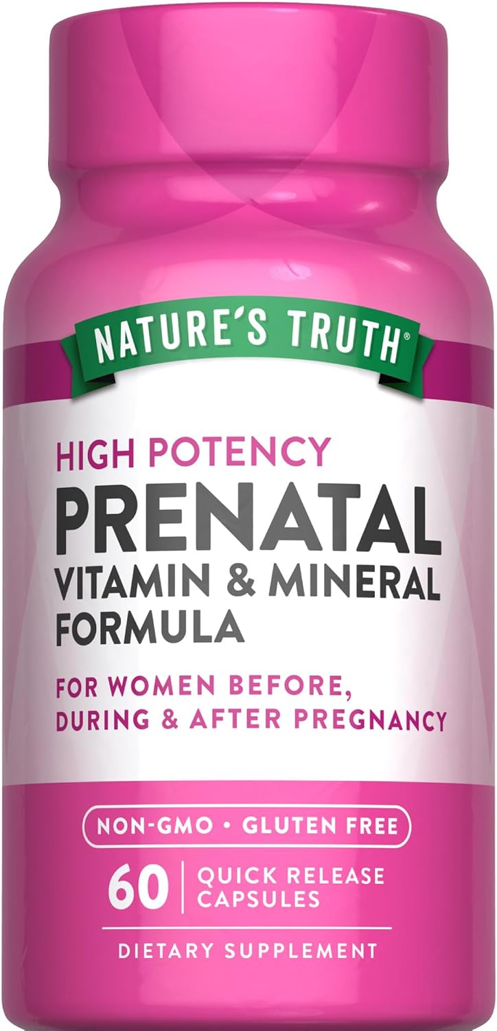 Nature's Truth Vitaminas Prenatales con Ácido Fólico - 60 Cápsulas