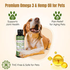 Lifeline Aceite Premium Omega 3 de Pescado y Cáñamo para Perros y Gatos | Apoyo para Piel, Pelaje y Articulaciones | Suplemento Calmante con Astaxantina – 8.5 oz