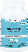 Vitacost Vitamin D3 (Cholecalciferol) 1000 IU - 300 Capsules