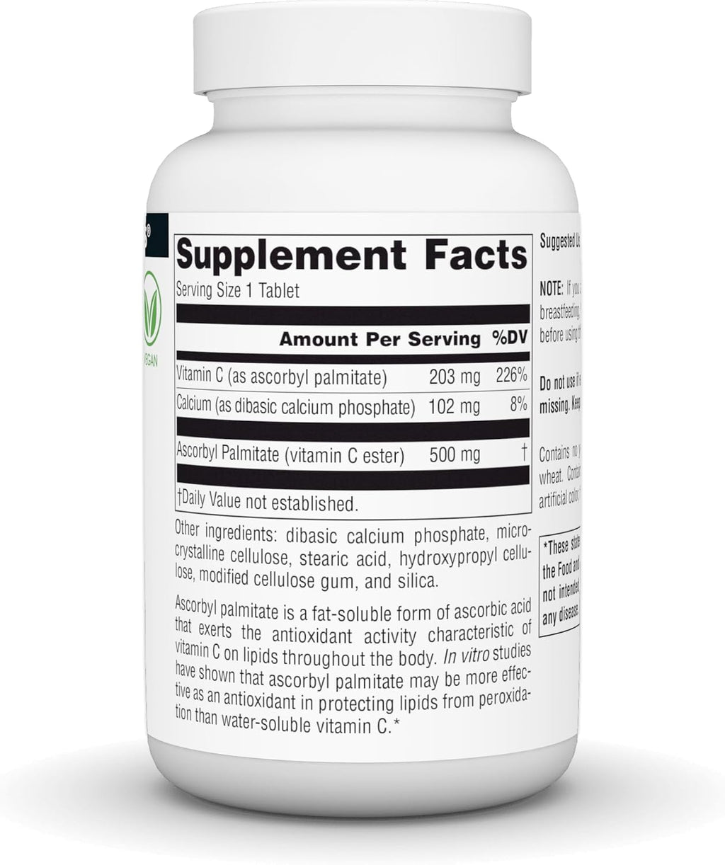Source Naturals Ascorbyl Palmitate 500mg - Vitamina C Liposoluble en Comprimidos, 90 uds