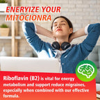 GrnLife Gominolas de Vitamina B2 (Riboflavina) 400mg con Magnesio - 120 Gominolas Sabor Fresa
