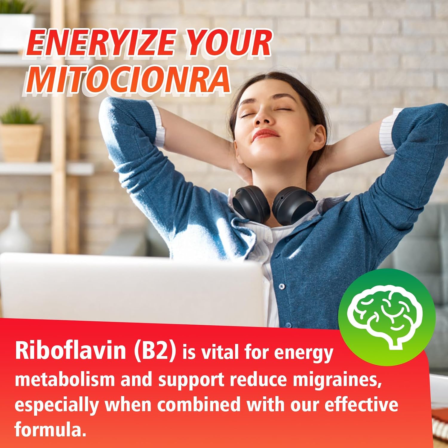 GrnLife Gominolas de Vitamina B2 (Riboflavina) 400mg con Magnesio - 120 Gominolas Sabor Fresa
