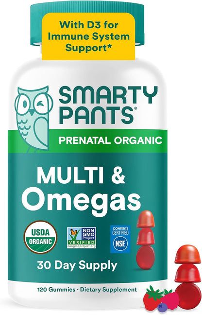 SmartyPants Vitaminas Prenatales Orgánicas – Metilfolato: forma activa del folato, esencial para el crecimiento de – Image 1