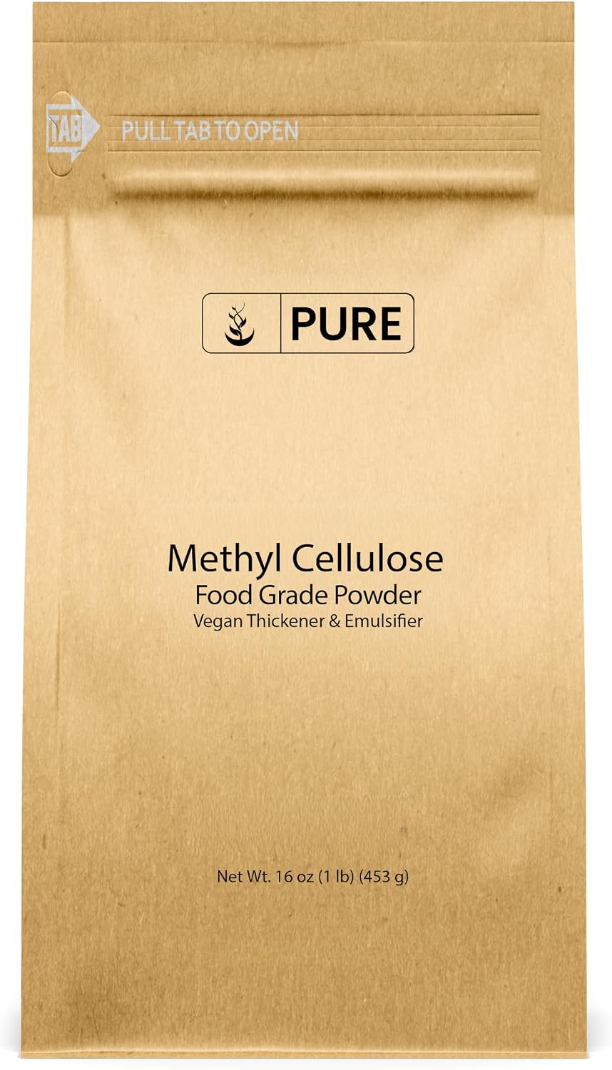 PURE ORIGINAL INGREDIENTS Metilcelulosa (70 g) - Espesante y Emulsionante, Grado Alimentario, Vegano